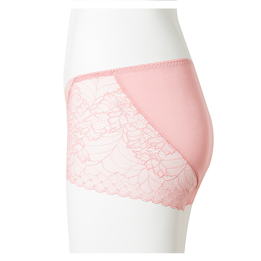 Silviye Three pieces of silk underwear womens mulberry silk lace edge sexy and comfortable buttock free mid waist briefs 201112