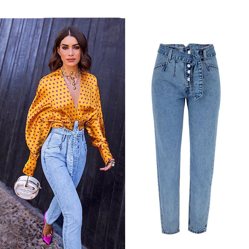 New 2020 Irregular Ripped Jeans For Women Softener Pencil Jeans High Waist Regular Woman Trousers Denim Mom Pants, Blue
New 2020 Irregular Ripped Jeans For Women Softener Pencil Jeans High Waist Regular Woman Trousers Denim Mom Pants, Blue