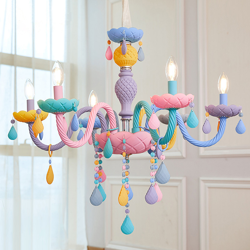 colourful Crystal Chandelier European Candle lamp children's room American Girl Princess Makaron Rainbow Chandeliers
colourful Crystal Chandelier European Candle lamp children's room American Girl Princess Makaron Rainbow Chandeliers