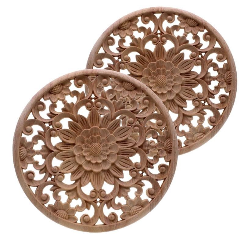 Carved Flower Carving Round Wood Appliques For Furniture Cabinet Unpainted Wooden Mouldings Decal Decorative Figurine CNIM Hot
Carved Flower Carving Round Wood Appliques For Furniture Cabinet Unpainted Wooden Mouldings Decal Decorative Figurine CNIM Hot