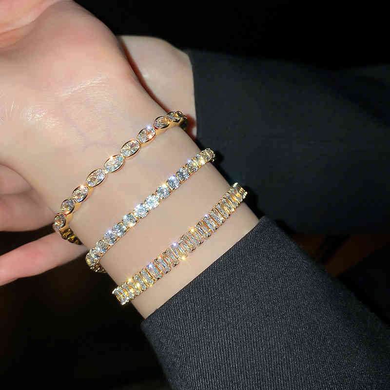 Bracelet Fashion Simple Personalized Bracelets Geometric Zircon in Spring