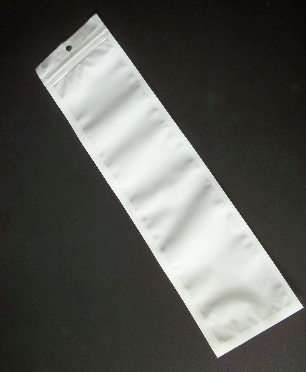 100pcs/lot White Clear Plastic Zipper Self Seal Retail Packaging Bag, Ziplock Hang Hole necklace Storage Package Bags