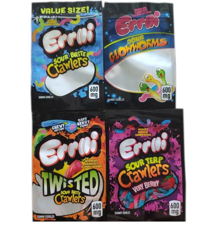 Hot Errlli Sour terp Crawlers Mylar Bags 600mg Dankest Gummi Worm Smell Proof edibles packaging Bag DHL free
Hot Errlli Sour terp Crawlers Mylar Bags 600mg Dankest Gummi Worm Smell Proof edibles packaging Bag DHL free