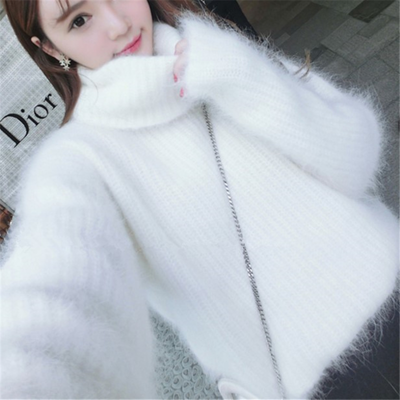 2021 New Thickening Turtleneck Loose Oversized Sweater Women Winter Soft Warm Hairy Cashmere Sweaters and Pullovers Pull Femme Hiver Amsm, White
2021 New Thickening Turtleneck Loose Oversized Sweater Women Winter Soft Warm Hairy Cashmere Sweaters and Pullovers Pull Femme Hiver Amsm, White