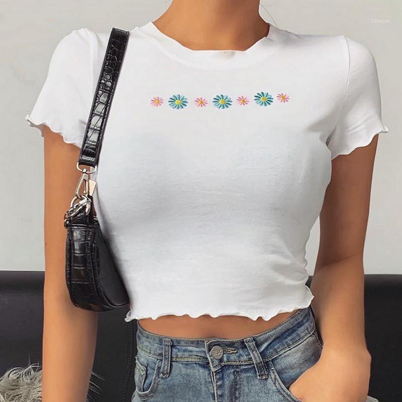 2020 Fashion Womens Crop Tops Casual Short Sleeve Flower Embroidery T-shirt Ladies Summer Round Neck Letter Printed Short Tops1, White
2020 Fashion Womens Crop Tops Casual Short Sleeve Flower Embroidery T-shirt Ladies Summer Round Neck Letter Printed Short Tops1, White