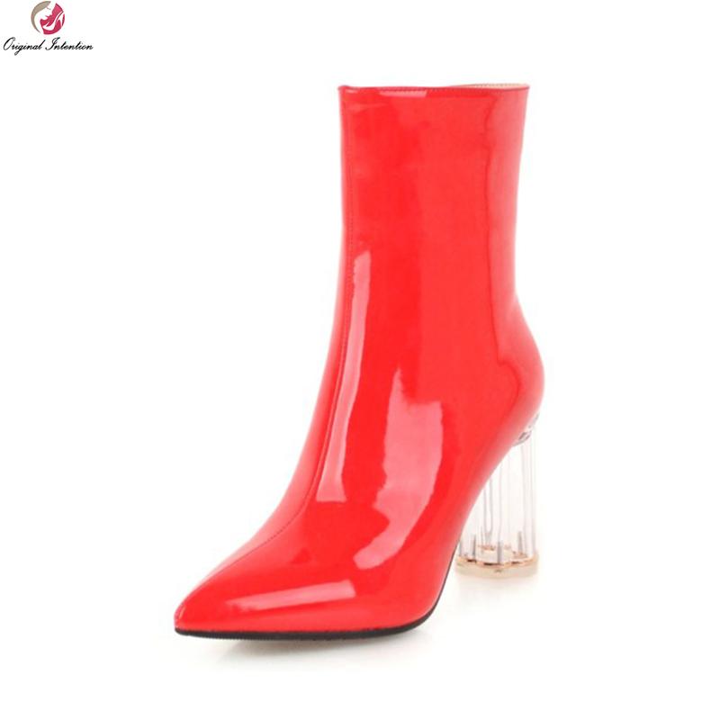Original Intention Stylish Women Boots Pointed Toe Round Heels Boots Black White Red Silver Party Shoes Woman US Size 3-10.5, Ef1428 black
Original Intention Stylish Women Boots Pointed Toe Round Heels Boots Black White Red Silver Party Shoes Woman US Size 3-10.5, Ef1428 black