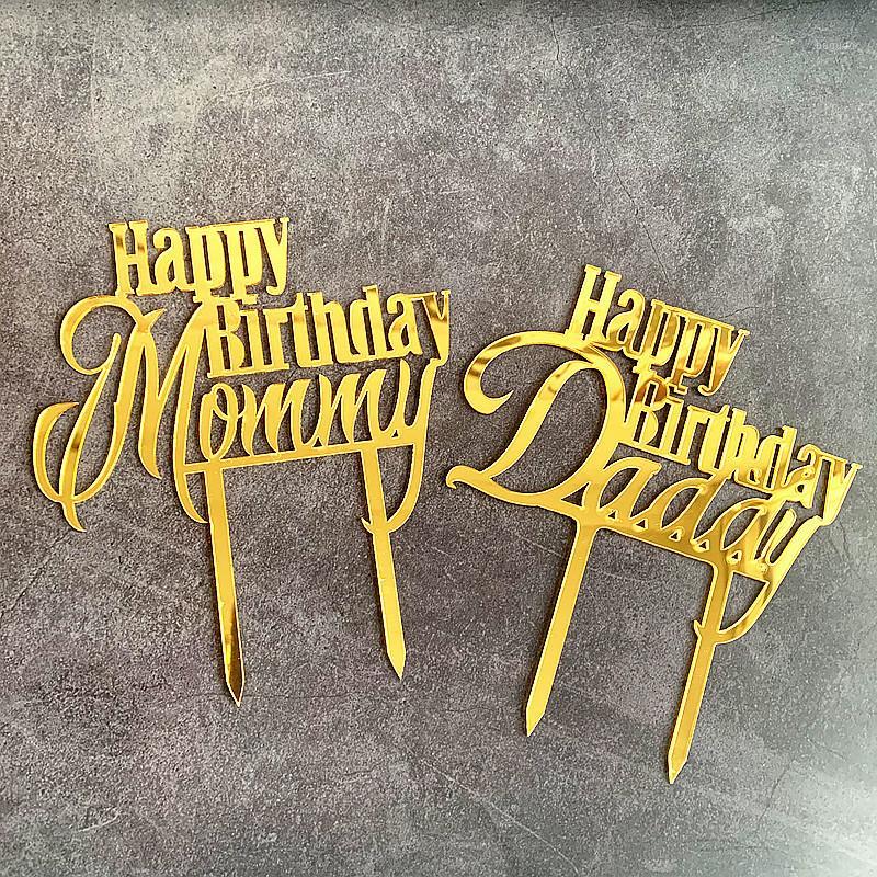 New Happy Birthday Mommy Daddy Acrylic Cake Topper Gold Mirror Cake Topper For Father Mother Birthday Party Decorations1
New Happy Birthday Mommy Daddy Acrylic Cake Topper Gold Mirror Cake Topper For Father Mother Birthday Party Decorations1