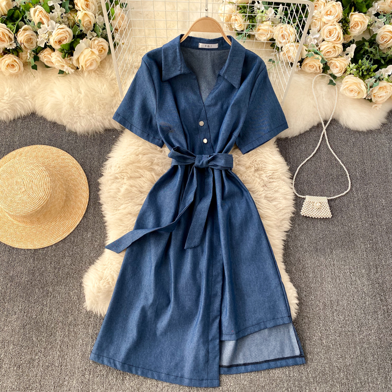 2021 New Female singiny will see asymmetry fashion collar short line holiday dress solid MTS1, Blue
2021 New Female singiny will see asymmetry fashion collar short line holiday dress solid MTS1, Blue