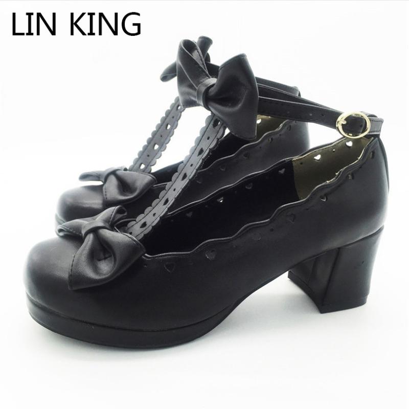 LIN KING Low Top Buckle Women Party Pumps Chunky Heels Ankle Straps Bowtie Platform Cosplay Maid Shoes Sweet Lolita Shoes, As photo color
LIN KING Low Top Buckle Women Party Pumps Chunky Heels Ankle Straps Bowtie Platform Cosplay Maid Shoes Sweet Lolita Shoes, As photo color