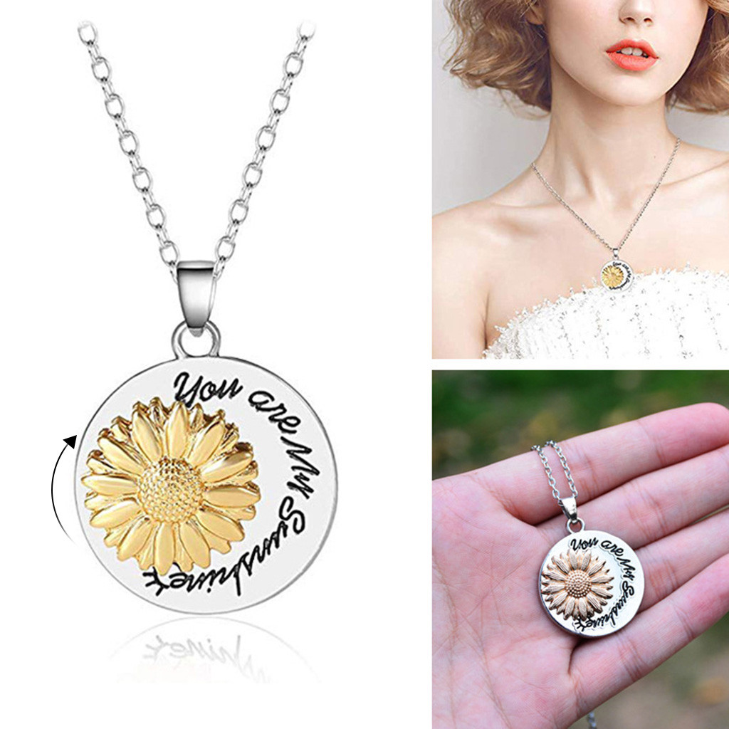 Simple Metal Letter Sunflower Necklace Confession Lady Jewelry Gift Collier Femme Bijoux Statement Necklaces Jewelry Gifts 
Simple Metal Letter Sunflower Necklace Confession Lady Jewelry Gift Collier Femme Bijoux Statement Necklaces Jewelry Gifts