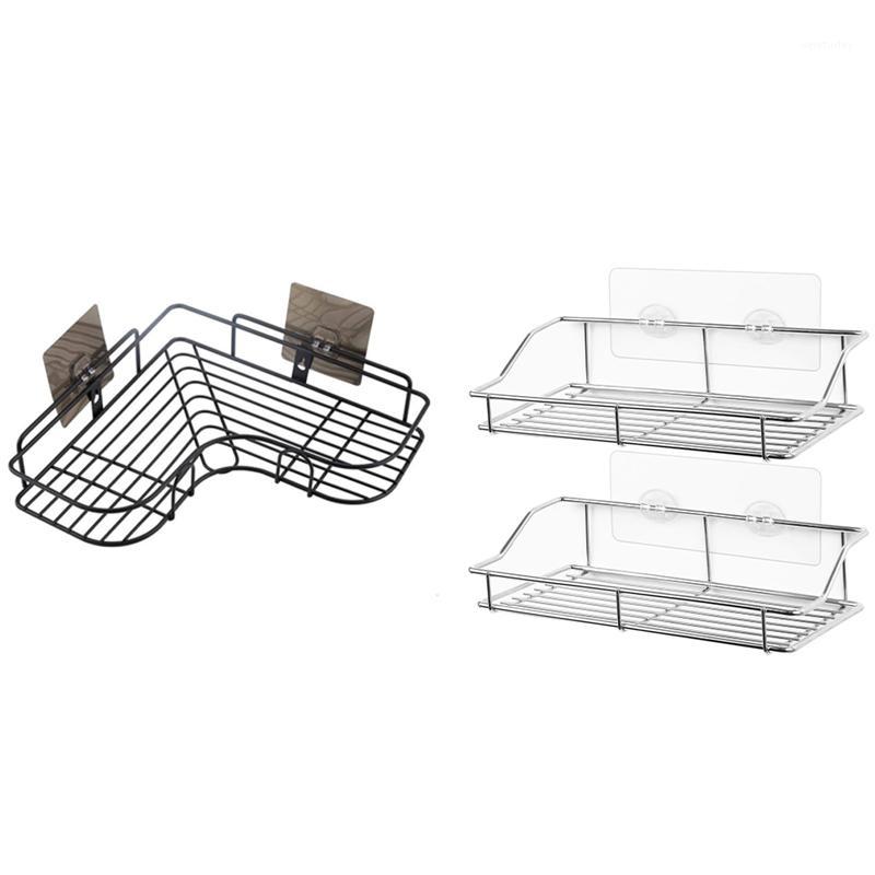 2Pcs Bathroom Shelf, Wall Mounted Shower Caddy Traceless Adhesive, Stainless Steel(Silver) & 1Pcs Adhesive Wall-Mounted Bathroom1
2Pcs Bathroom Shelf, Wall Mounted Shower Caddy Traceless Adhesive, Stainless Steel(Silver) & 1Pcs Adhesive Wall-Mounted Bathroom1