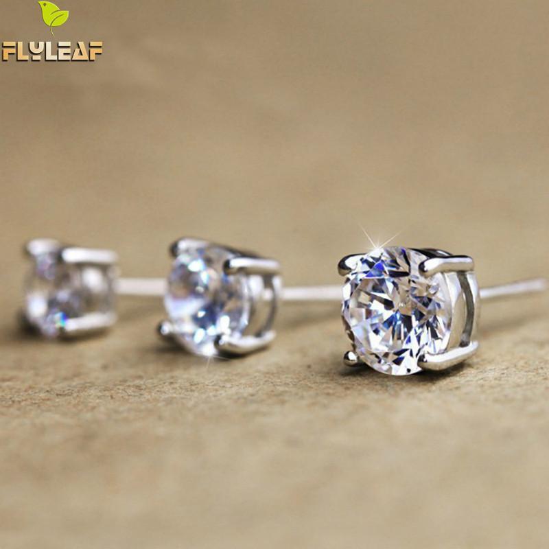 Stud Flyleaf 100% 925 Sterling Silver Cubic Zirconia Earrings For Women Men High Quality Simple And Jewelry
Stud Flyleaf 100% 925 Sterling Silver Cubic Zirconia Earrings For Women Men High Quality Simple And Jewelry