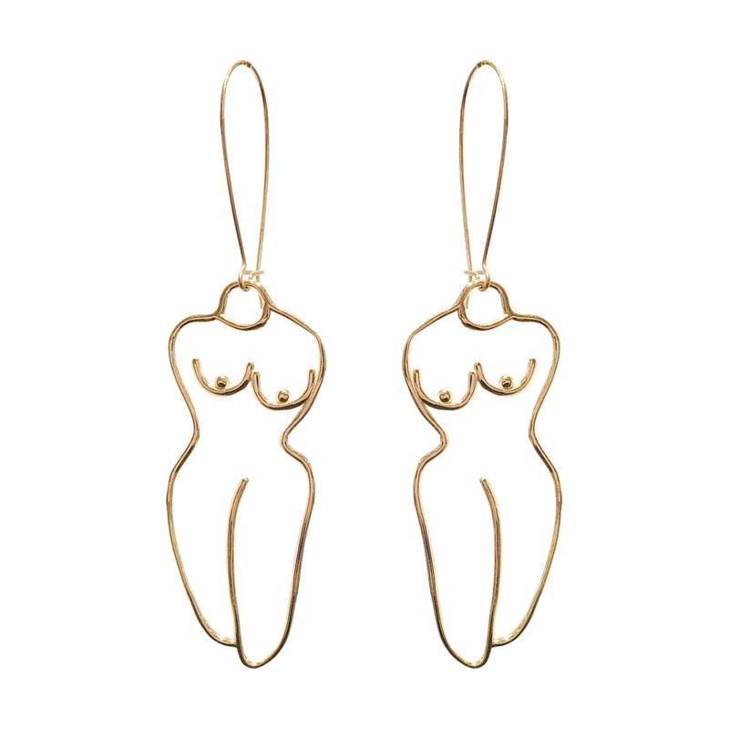 Chic Gold Tone Outline Dangle Earrings For Women 2020 Unique Body Drop Earrings Jewelry Femme Bijoux Brincos
Chic Gold Tone Outline Dangle Earrings For Women 2020 Unique Body Drop Earrings Jewelry Femme Bijoux Brincos