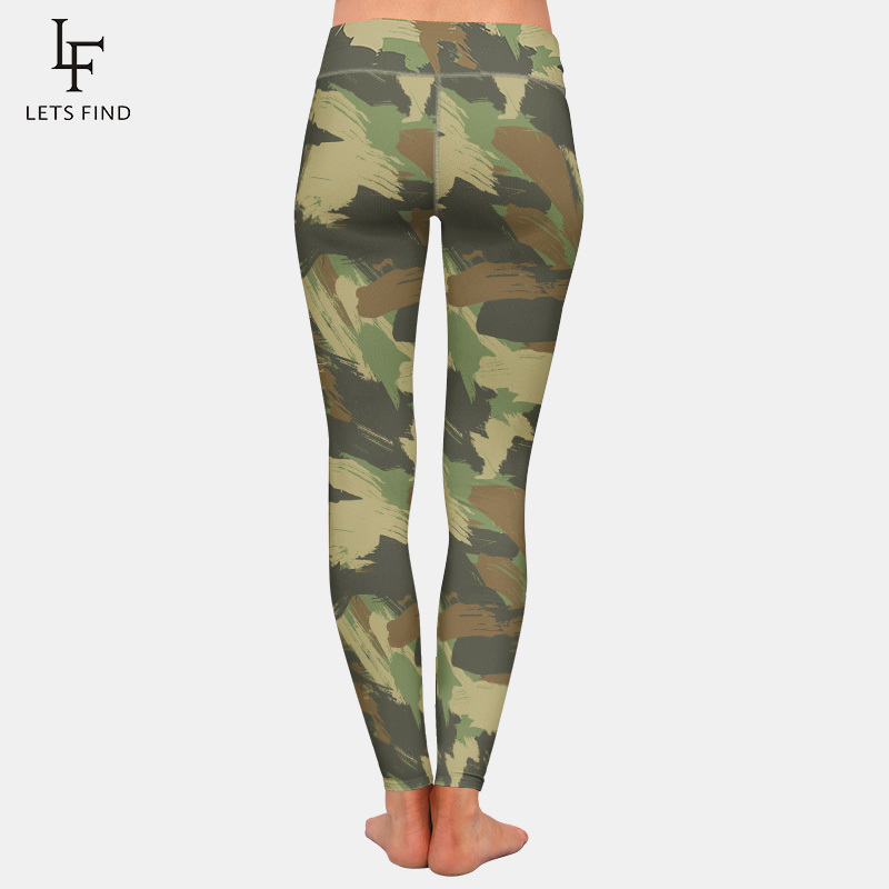 High Quality Women Fashion High Waist Leggings 3D Printed Graffiti Pattern Plus Size Ankle-Length Casual Leggings 201202