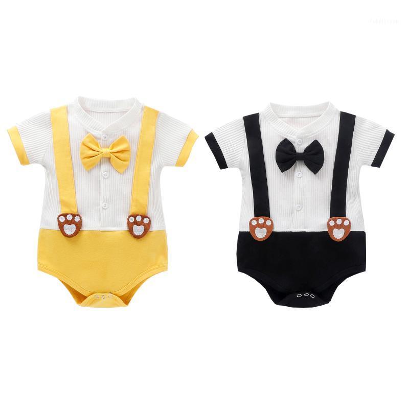 New Infant Baby Boy Romper Little Gentleman Bow Short Sleeve Cotton Comfortable Overalls Newborn Clothes1, Black 
New Infant Baby Boy Romper Little Gentleman Bow Short Sleeve Cotton Comfortable Overalls Newborn Clothes1, Black