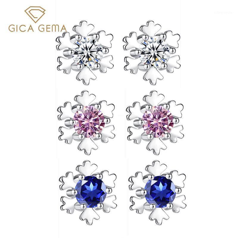 Stud GICA GEMA 925 Sterling Silver Earrings For Ladies Sweet Snowflake Diamond Unusual 2022 Trend Wedding Fine Jewelry, Golden;silver
Stud GICA GEMA 925 Sterling Silver Earrings For Ladies Sweet Snowflake Diamond Unusual 2022 Trend Wedding Fine Jewelry, Golden;silver
