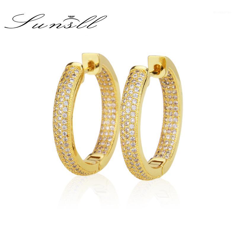 SUNSLL New arrival gold/silver color copper earring cubic zircon hoop earrings for women fashion party jewelry roud earring gift1
SUNSLL New arrival gold/silver color copper earring cubic zircon hoop earrings for women fashion party jewelry roud earring gift1