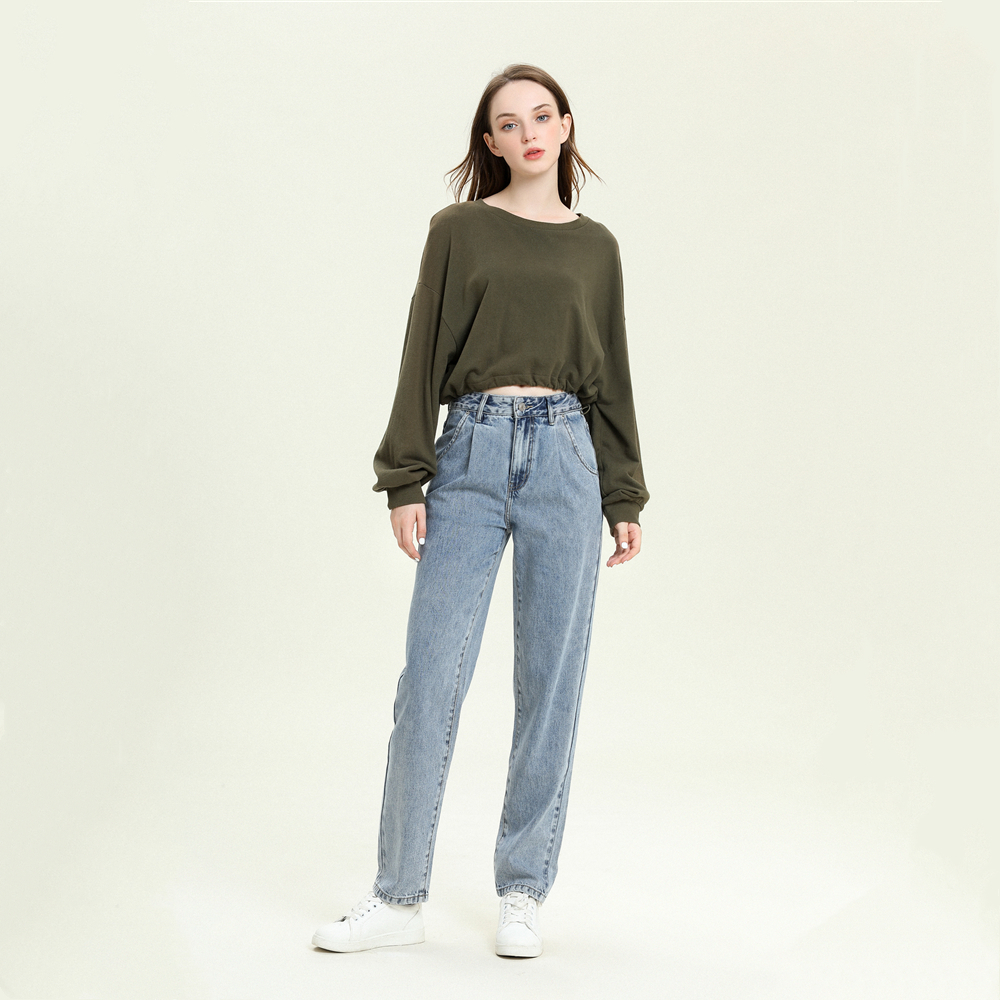 High Waist Straight Jeans Women Autumn Winter Boyfriend Loose Denim Pants Female Casual Classic Long Jean New Pants 201105
