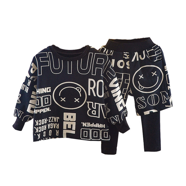 2020 Autumn boys' suit children's casual children's wear spring and autumn long sleeve sweater fake two piece set, Black
2020 Autumn boys' suit children's casual children's wear spring and autumn long sleeve sweater fake two piece set, Black
