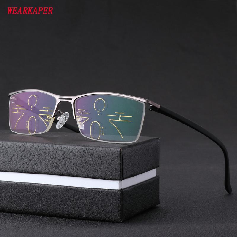 WEARKAPER New Eyewear Smart zoom Half Frame Progressive Reading Glasses Men Women Presbyopia Hyperopia Multifocal Glasse 1.0-3.0, White;black
WEARKAPER New Eyewear Smart zoom Half Frame Progressive Reading Glasses Men Women Presbyopia Hyperopia Multifocal Glasse 1.0-3.0, White;black