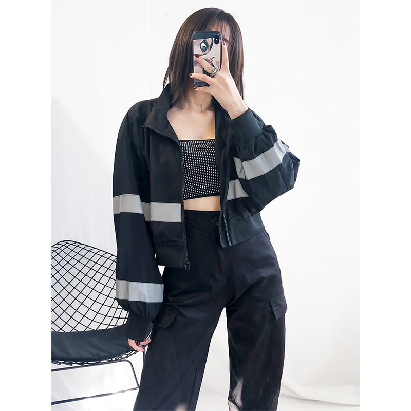 2021 New Women' Short Waistband Zipper Splicing Jackets Fall Fine Outerwear Ladies Work Done with Jacket Streetwear A866 P76K, Black
2021 New Women' Short Waistband Zipper Splicing Jackets Fall Fine Outerwear Ladies Work Done with Jacket Streetwear A866 P76K, Black