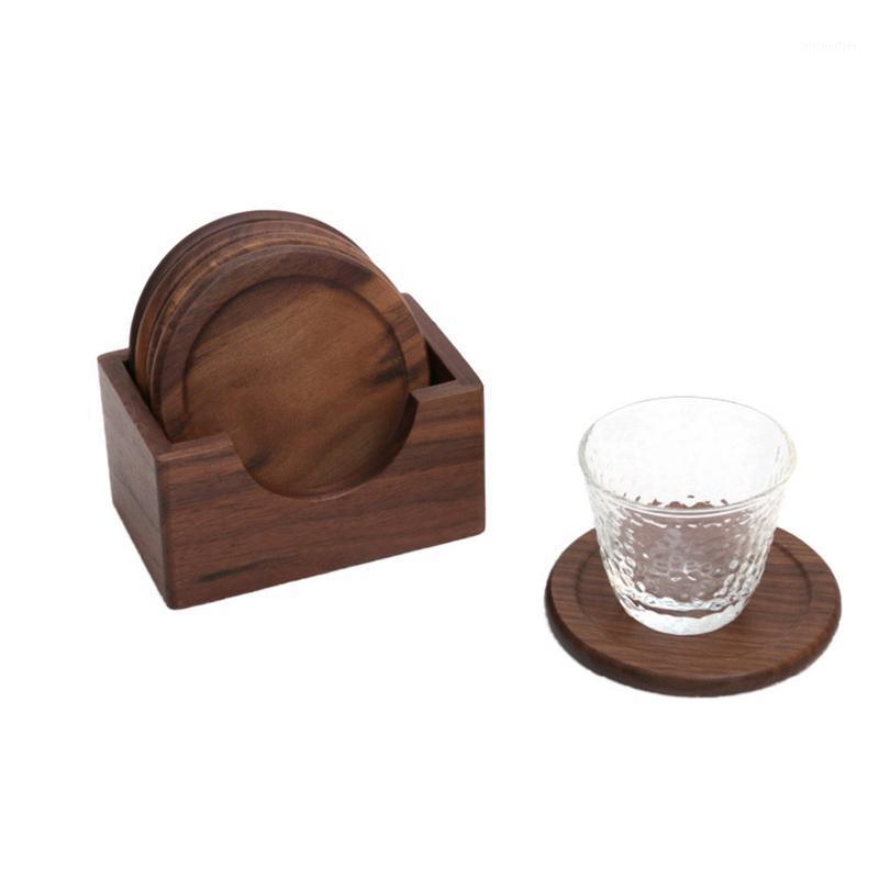 6PCS Wooden Walnut Coasters Set Round Wooden Coffee Cup Pad Dining Table Potholder Simple Desktop Tableware Mat Kitchen Tool1
6PCS Wooden Walnut Coasters Set Round Wooden Coffee Cup Pad Dining Table Potholder Simple Desktop Tableware Mat Kitchen Tool1