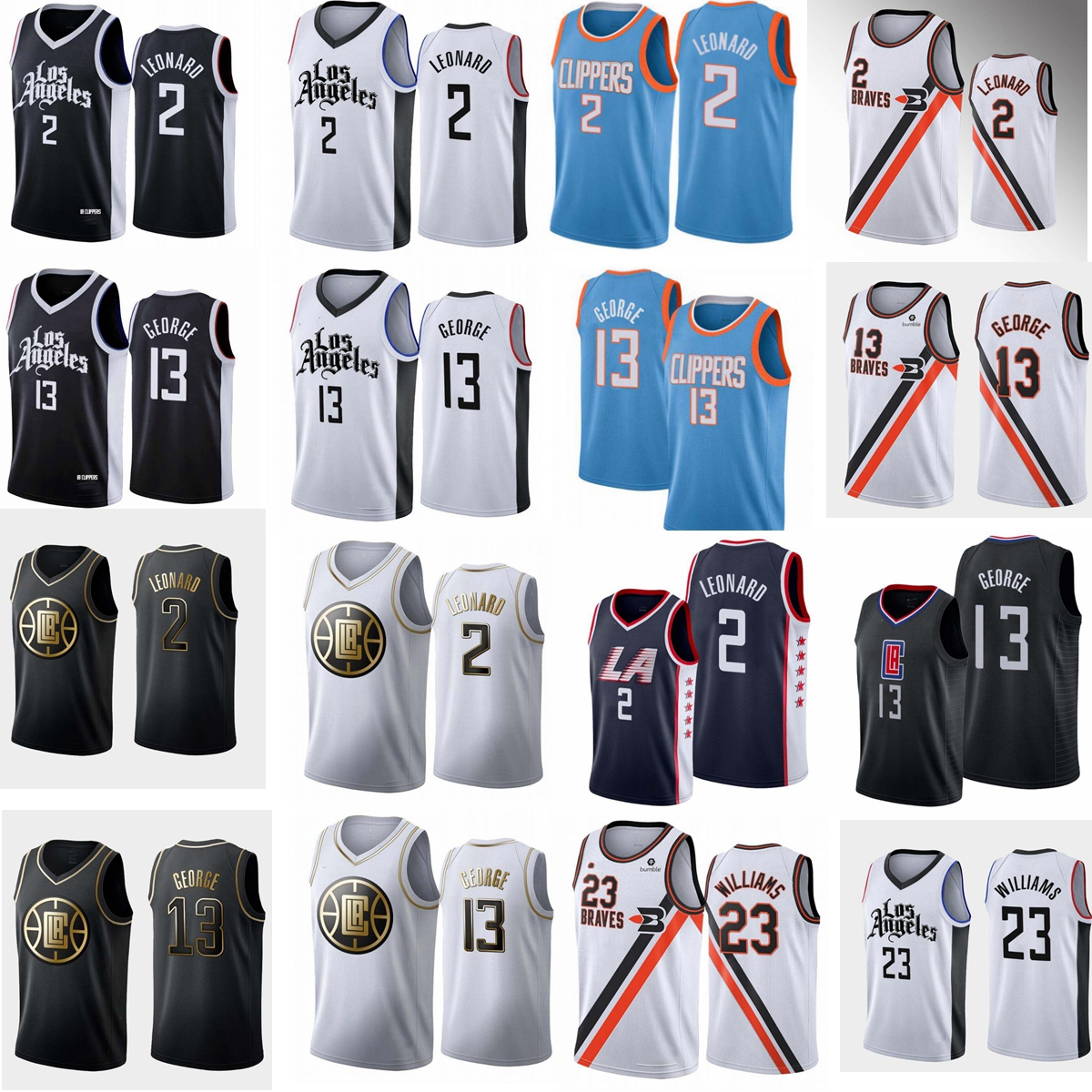 Men Los Angeles Clippers Paul George Kawhi Leonard Lou William basketball jersey;Swing players sew basketball jersey, 12
Men Los Angeles Clippers Paul George Kawhi Leonard Lou William basketball jersey;Swing players sew basketball jersey, 12