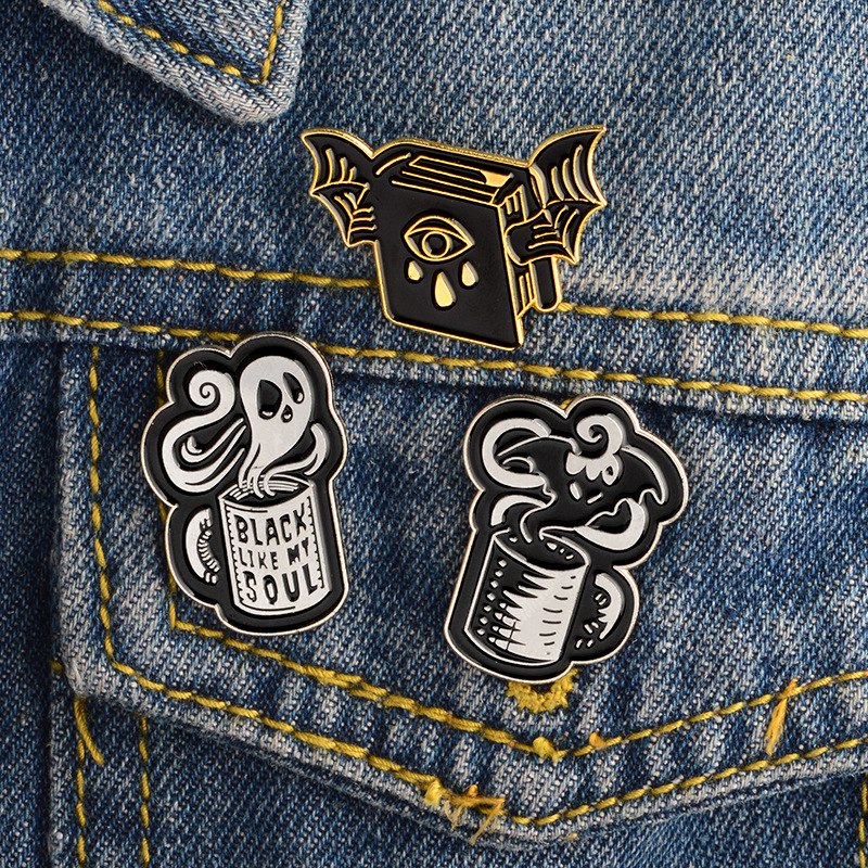 Creativity Magical Book Coffee Wings Ghost Devil Enamel Pins Badge Denim Jacket Jewelry Gifts Brooches for Women Men, Mixed colors
Creativity Magical Book Coffee Wings Ghost Devil Enamel Pins Badge Denim Jacket Jewelry Gifts Brooches for Women Men, Mixed colors