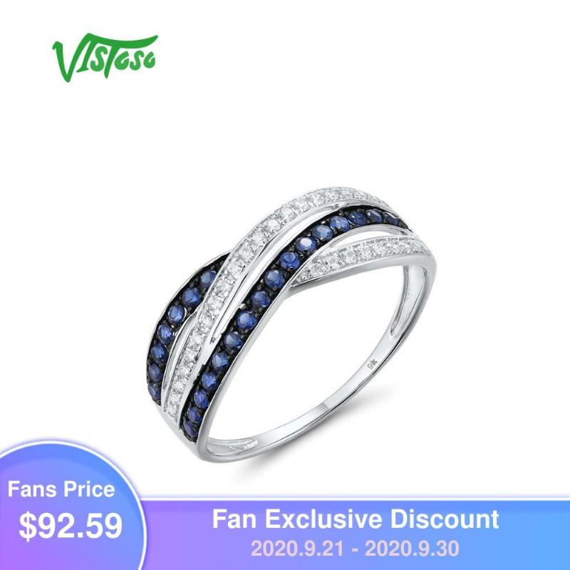 VISTOSO Gold Rings For Women Genuine 9K 375 White Gold Ring White CZ Created Sapphire Promise Band Rings Wedding Fine Jewelry
VISTOSO Gold Rings For Women Genuine 9K 375 White Gold Ring White CZ Created Sapphire Promise Band Rings Wedding Fine Jewelry