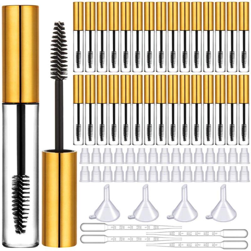 10ML 30Pcs Empty Mascara Tube Wand Refillable Mascara Containers Eyelash CreamTube Bottle With 4 Transfer Pipettes ,4 Funnels
10ML 30Pcs Empty Mascara Tube Wand Refillable Mascara Containers Eyelash CreamTube Bottle With 4 Transfer Pipettes ,4 Funnels