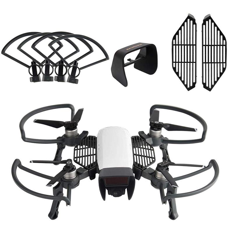 For Dji Spark Drone Accessories Kits,Propeller Guards Foldable Landing Gear, Lens Hood Sun Shade, Finger Guard Board (3 Pack
For Dji Spark Drone Accessories Kits,Propeller Guards Foldable Landing Gear, Lens Hood Sun Shade, Finger Guard Board (3 Pack
