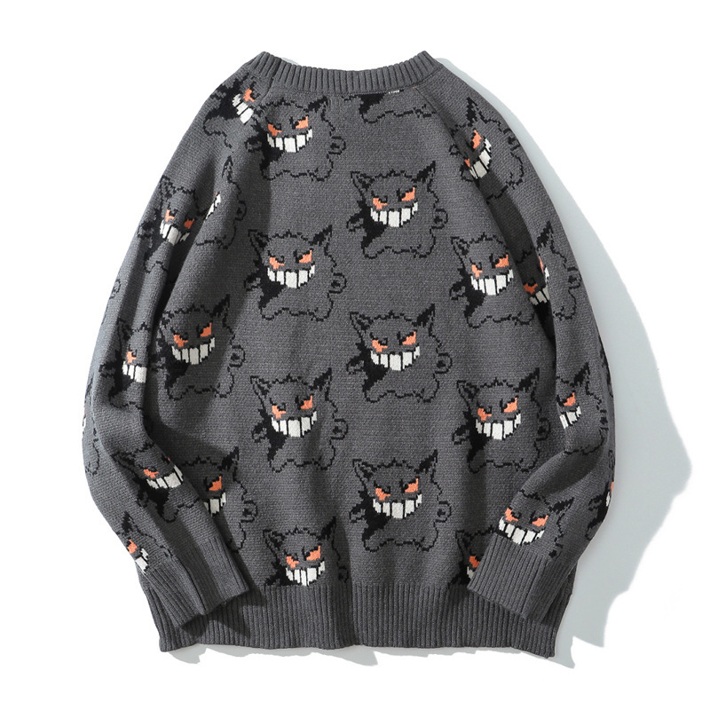 2021 New Harajuku Gengar Hip Hop Streetwear Men Clothing Spandex Pullover O-neck Oversize Fashion Casual Couple Male Sweaters Mj8d, Gray
2021 New Harajuku Gengar Hip Hop Streetwear Men Clothing Spandex Pullover O-neck Oversize Fashion Casual Couple Male Sweaters Mj8d, Gray