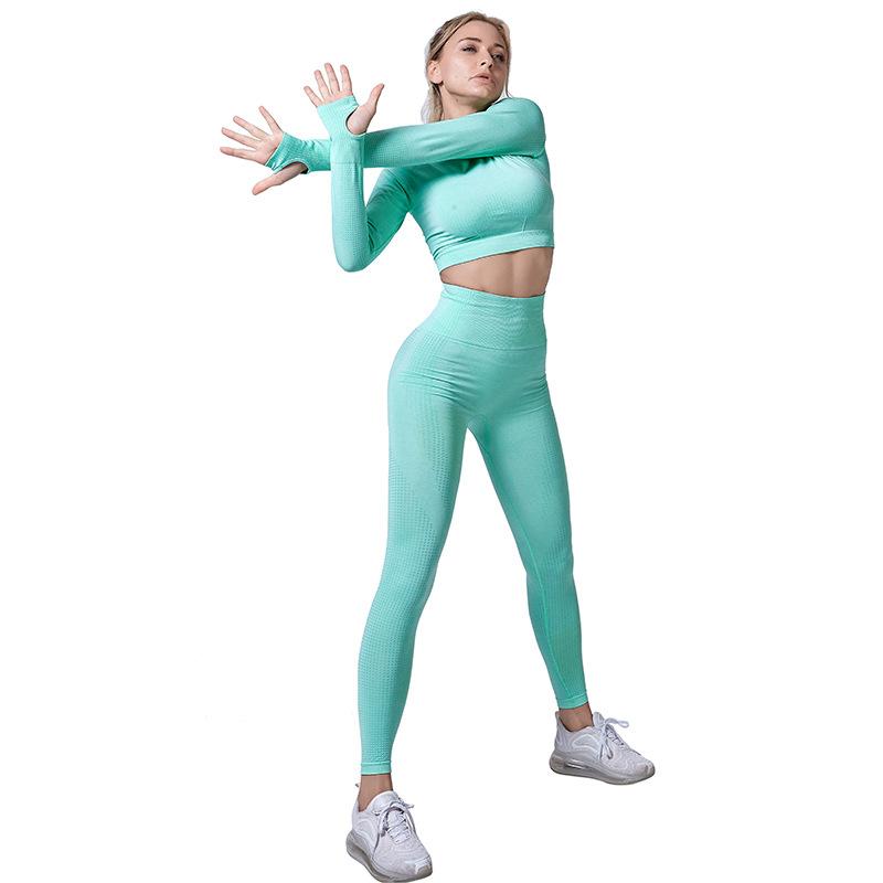 Seamless 2/3 Pcs Set Fitness Suits Women Long-Sleeved High Waist Leggings Sports Outfit Sportswear Gym Workout Athletic Wear, Black bra set
Seamless 2/3 Pcs Set Fitness Suits Women Long-Sleeved High Waist Leggings Sports Outfit Sportswear Gym Workout Athletic Wear, Black bra set