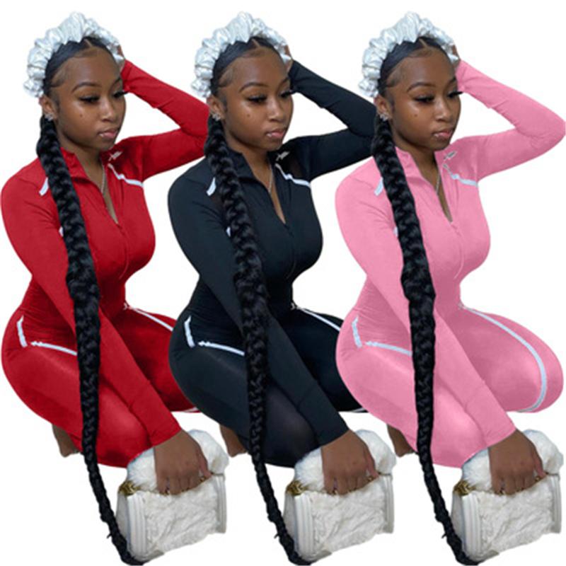 Womens Mesh Stripe Rompers Fashion Trend Long Sleeve Zipper Neck Skinny Trousers Jumpsuits Designer Spring Female New Casual Slim Rompers, Red
Womens Mesh Stripe Rompers Fashion Trend Long Sleeve Zipper Neck Skinny Trousers Jumpsuits Designer Spring Female New Casual Slim Rompers, Red