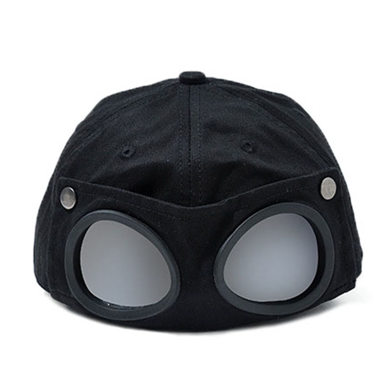 Pilot Glasses Baseball Cap Black Reverse Wearing Men's Caps Swag Women's Hip Hop Snapback Hat Windproof Sports Dad Hats 201019