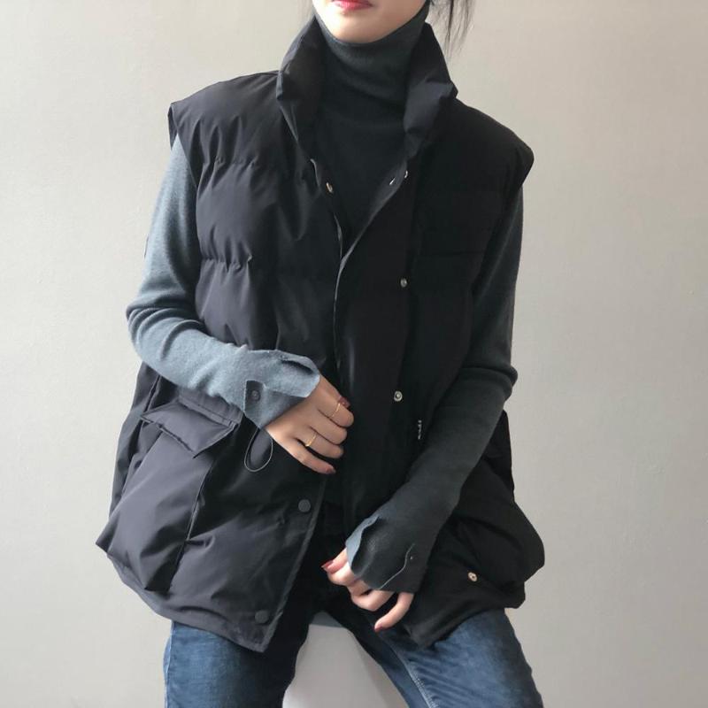 2020 new autumn/winter vest, women's jacket sleeveless down cotton vest, loose stand-up warm warm loose vest coat, Beige
2020 new autumn/winter vest, women's jacket sleeveless down cotton vest, loose stand-up warm warm loose vest coat, Beige