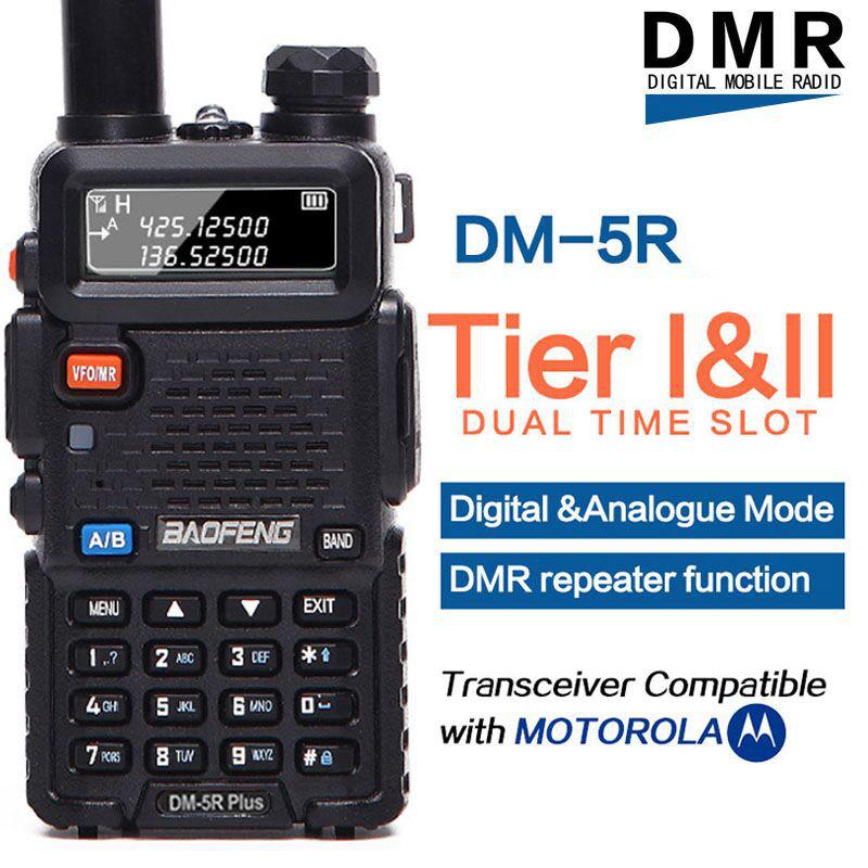 Baofeng DM-5R PLUS DMR Tier 1&2 Portable Radio Walkie Talkie Digital & Analogue Mode DMR Function Compatible with Moto
Baofeng DM-5R PLUS DMR Tier 1&2 Portable Radio Walkie Talkie Digital & Analogue Mode DMR Function Compatible with Moto