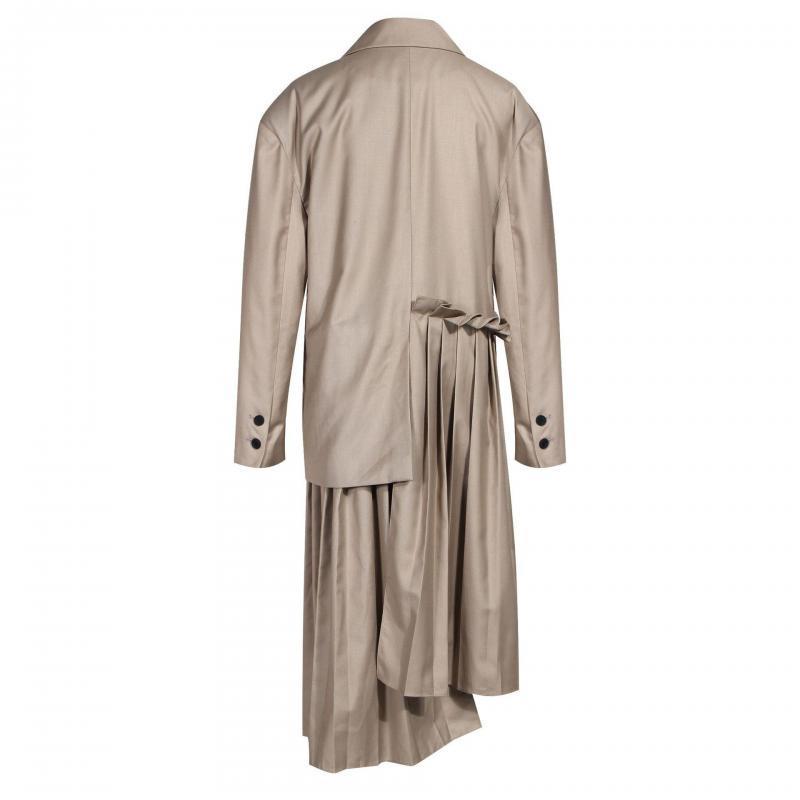 Z-ZOUX Women Trench Coat Single Button Long Sleeve Long Women Windbreaker Irregular Pleated Women Khaki Top Autumn Winter New 201211
