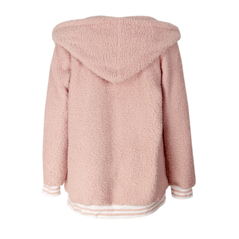 Woman Coats Winter 2019 Wool Coat Women Longsleeved Pullovers Hoodies Warm Cardigan Hooded Jacket Teddy Coat Plus Size Coat T200114