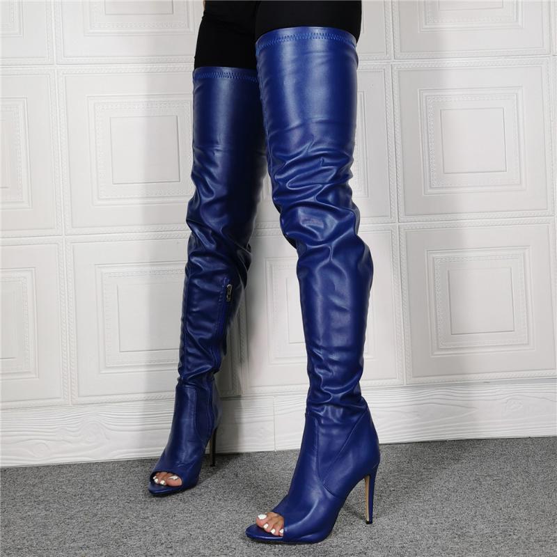 Real photo trendy fashion blue overknee boots ladies bottes femme peep toe crotch thigh high heel motorcycle shoes woman bottine, As picture
Real photo trendy fashion blue overknee boots ladies bottes femme peep toe crotch thigh high heel motorcycle shoes woman bottine, As picture