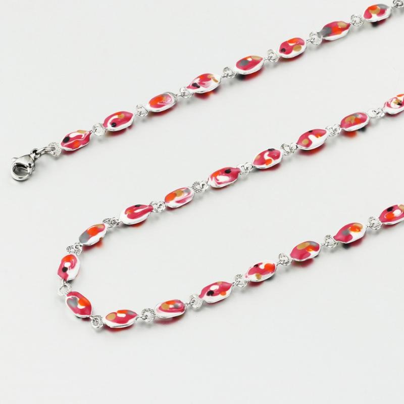2pcs Stainless Steel Link Chain Enamel Beads Style Choker Necklace for Women Girl Jewelry Collier Femme collares de moda FN23
2pcs Stainless Steel Link Chain Enamel Beads Style Choker Necklace for Women Girl Jewelry Collier Femme collares de moda FN23