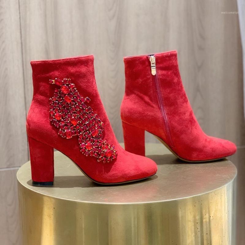 Hot Winter Kid Suede Ankle Boots Woman Round Toes Chunky Heels Boots Woman Crystal Decora Short Bota Feminina1, As pic
Hot Winter Kid Suede Ankle Boots Woman Round Toes Chunky Heels Boots Woman Crystal Decora Short Bota Feminina1, As pic