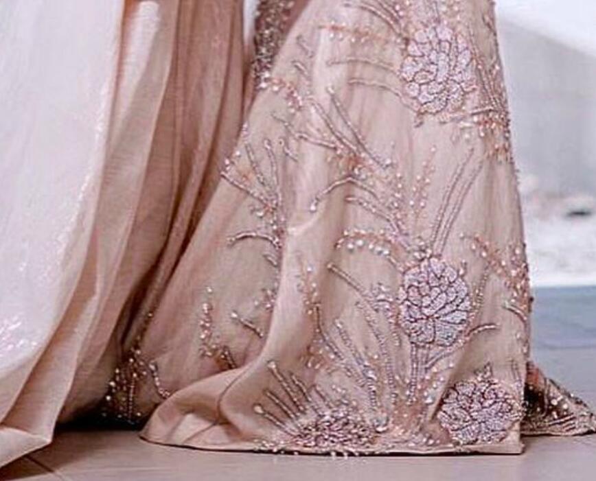 Ebi Aso 2021 Arabic Urious Mermaid Sexy Evening Beaded Crystals Prom Dresses Sheer Neck Formal Party Second Reception Gowns Zj446 0227Lz