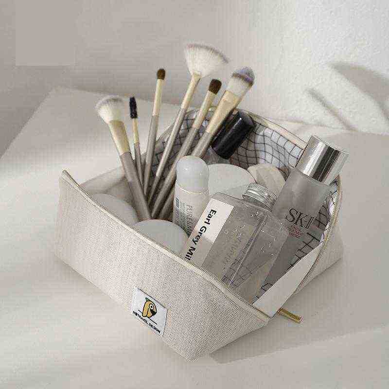 Women High Bag Quality Cosmetic Fashion Makeup Inside PVC Waterproof Neceser Mujer Make Up Toiletry Kosmetyczka 202211