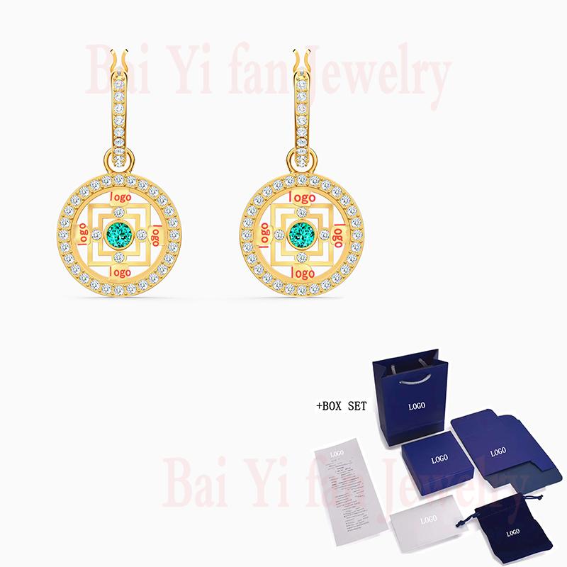 Fashion SWA New SYMBOLIC MANDALA Pierced Earrings Charming Round Mandala Crystal Gold Stud Earrings Women Romance Jewelry Gifts
Fashion SWA New SYMBOLIC MANDALA Pierced Earrings Charming Round Mandala Crystal Gold Stud Earrings Women Romance Jewelry Gifts