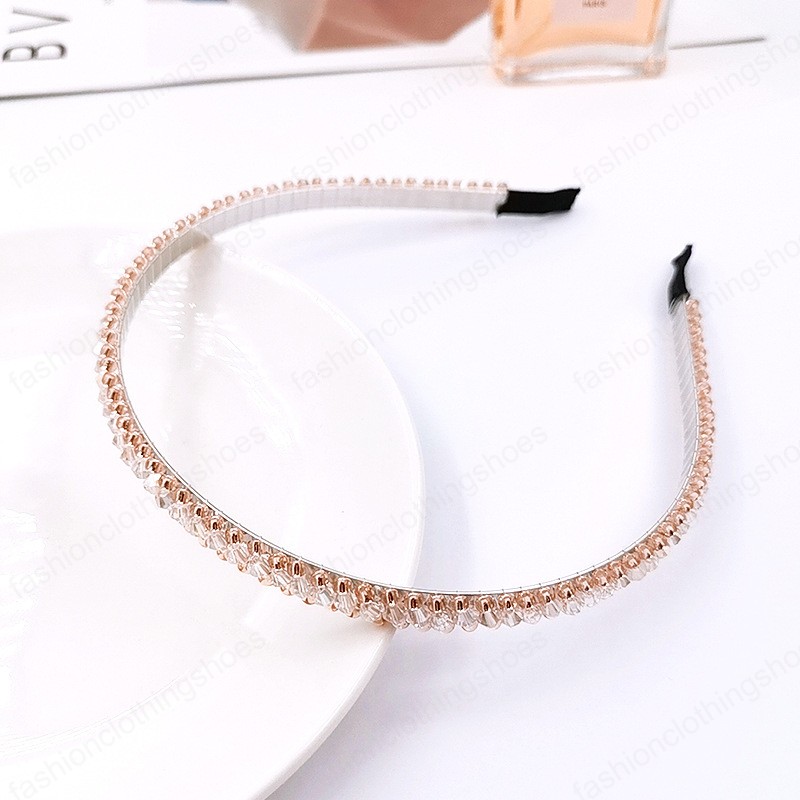 New classic fashion Three rows color Headband Crystal Hairband Festival Hair Rhinestone for Women girls Accessories Headwear