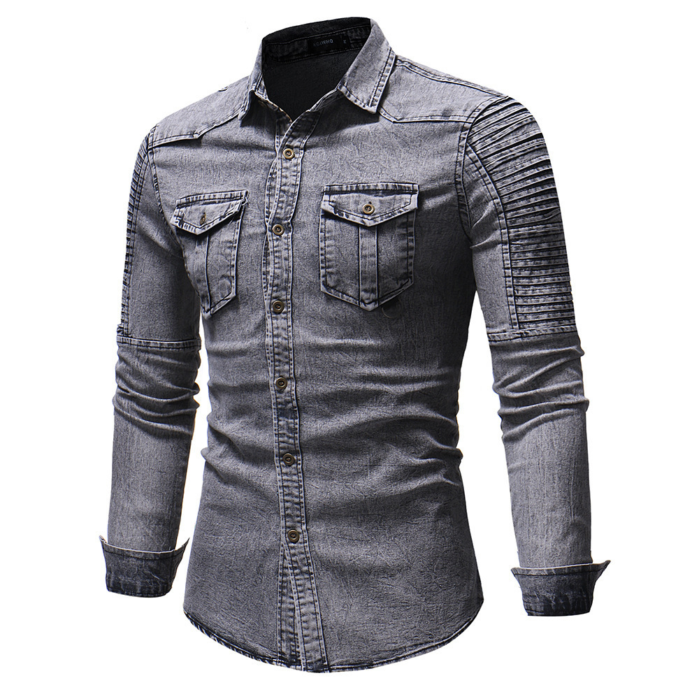 Men Slim Fit Jeans Jacket Cowboy Fashion Bomber Outwear Jacket Denim Coat Clothing Men's Jean Jacket Hip Hop Solid Coat 201128