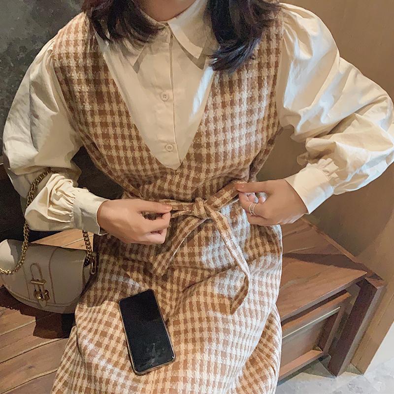 MISHOW Women Dress Plaid Long Sleeve Winter And Autumn Waist Belt Casual Mid-Long Dresses MX19D1373, Khaki
MISHOW Women Dress Plaid Long Sleeve Winter And Autumn Waist Belt Casual Mid-Long Dresses MX19D1373, Khaki