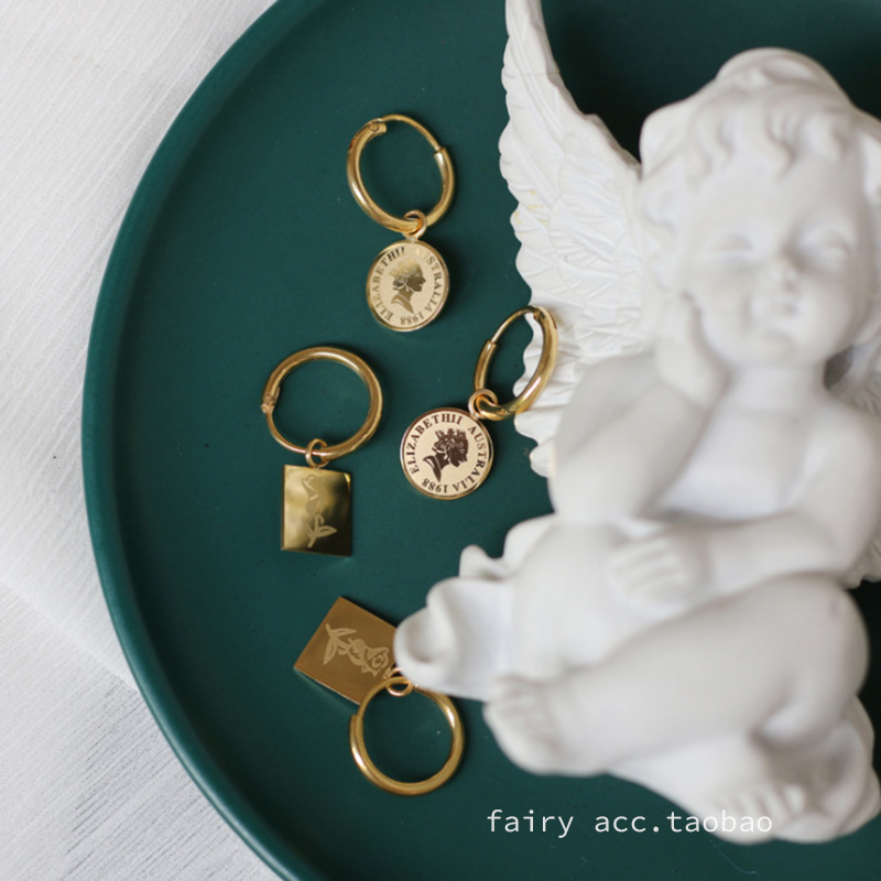 YUN RUO Vintage Queen Coin Stud Earring Hook Rose Gold Color Woman Birthday Gift Titanium Steel Jewelry Never Fade Drop Shipping
YUN RUO Vintage Queen Coin Stud Earring Hook Rose Gold Color Woman Birthday Gift Titanium Steel Jewelry Never Fade Drop Shipping