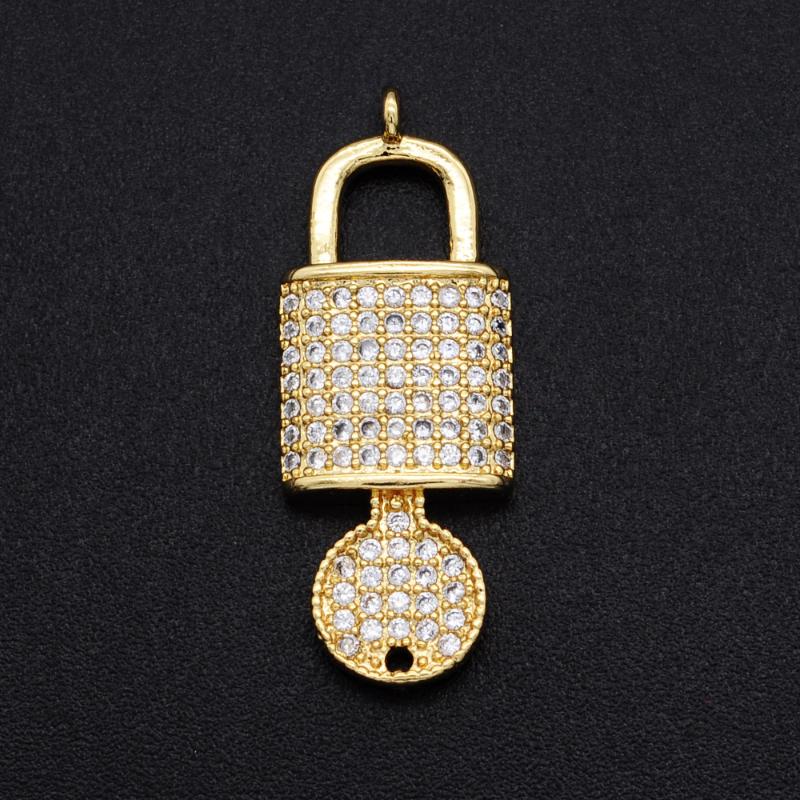 5pcs/lot 10x26mm CZ Zircon DIY Jewelry Lock and Key Charm Connectors Wholesale Jewellery Connector OEM Order Accepted
5pcs/lot 10x26mm CZ Zircon DIY Jewelry Lock and Key Charm Connectors Wholesale Jewellery Connector OEM Order Accepted